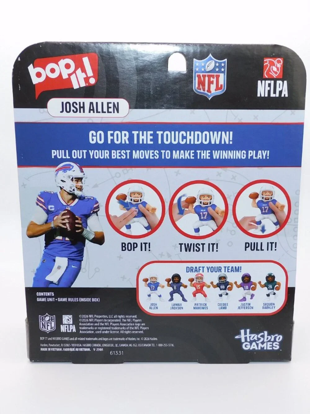 Buffalo Bills Josh Allen Bop It Hasbro Game Electronic Football 17 NEW